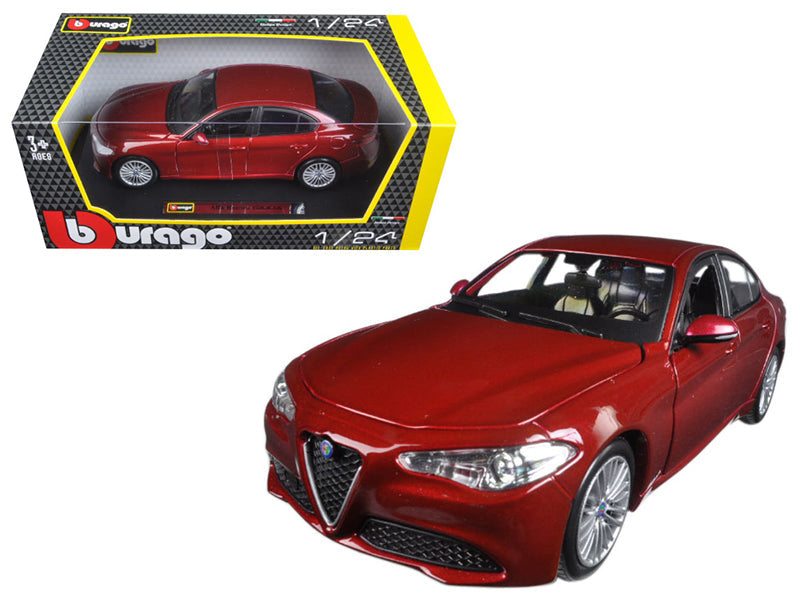 2016 Alfa Romeo Giulia Burgundy 1/24 Diecast Model Car