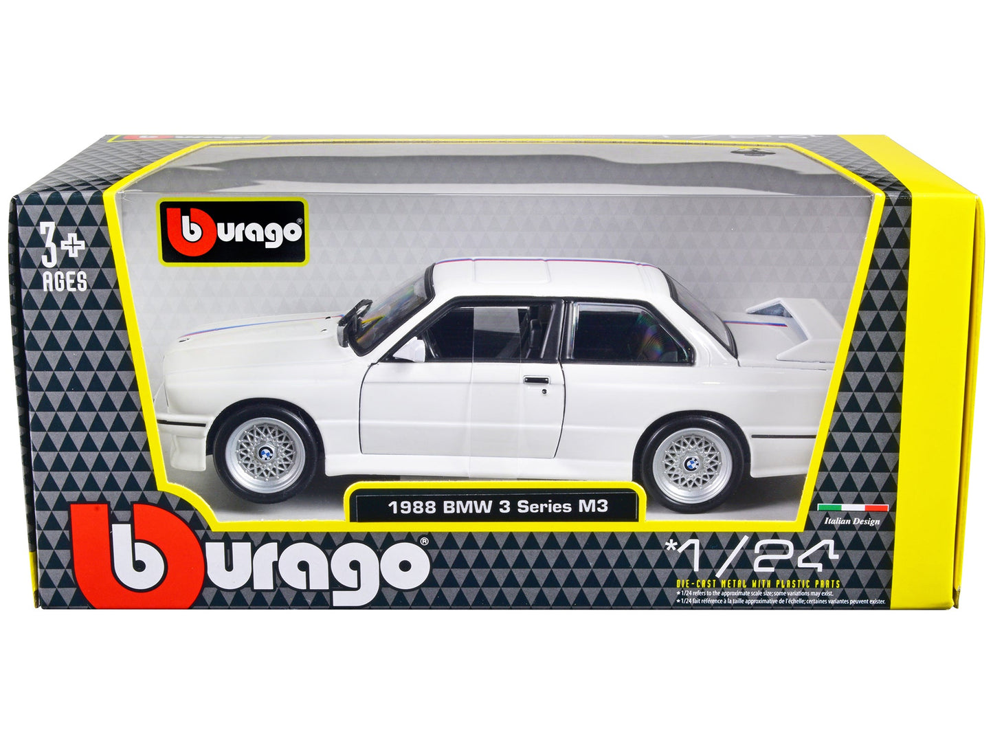 1988 BMW 3 Series M3 E30 White 1/24 Diecast Model Car