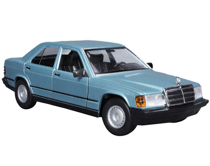 Mercedes-Benz 190 E 2.6 Blue Metallic 1/24 Diecast Model Car