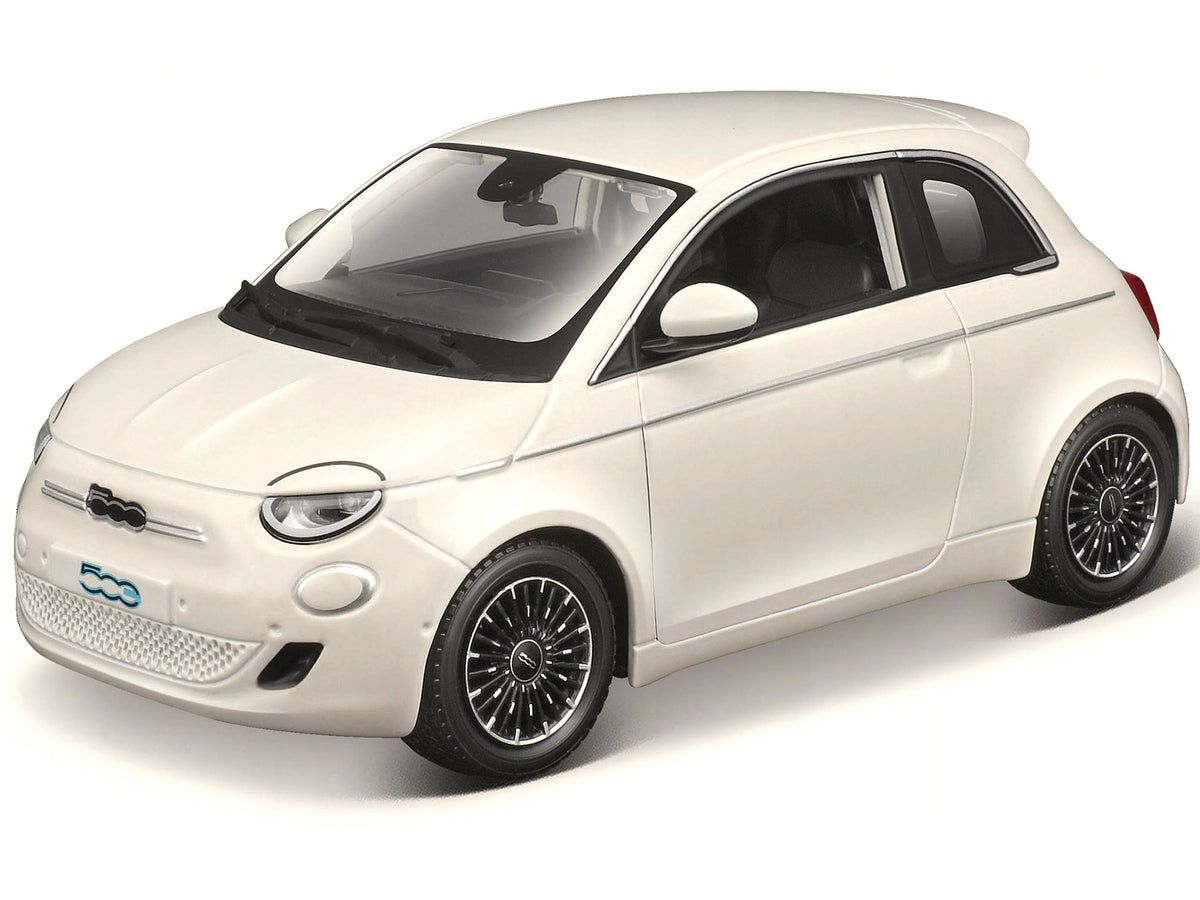 2023 Fiat 500e White 1/24 Diecast Model Car
