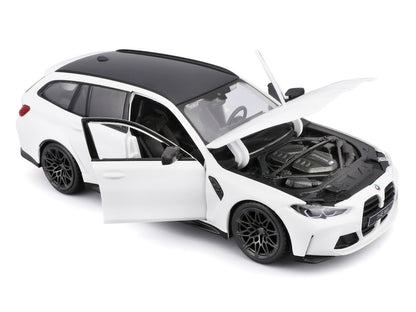 2023 BMW M3 Touring White with Black Top 1/24 Diecast Model Car