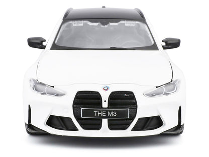 2023 BMW M3 Touring White with Black Top 1/24 Diecast Model Car