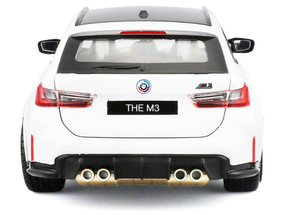 2023 BMW M3 Touring White with Black Top 1/24 Diecast Model Car