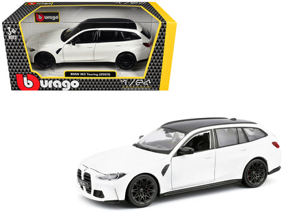 2023 BMW M3 Touring White with Black Top 1/24 Diecast Model Car