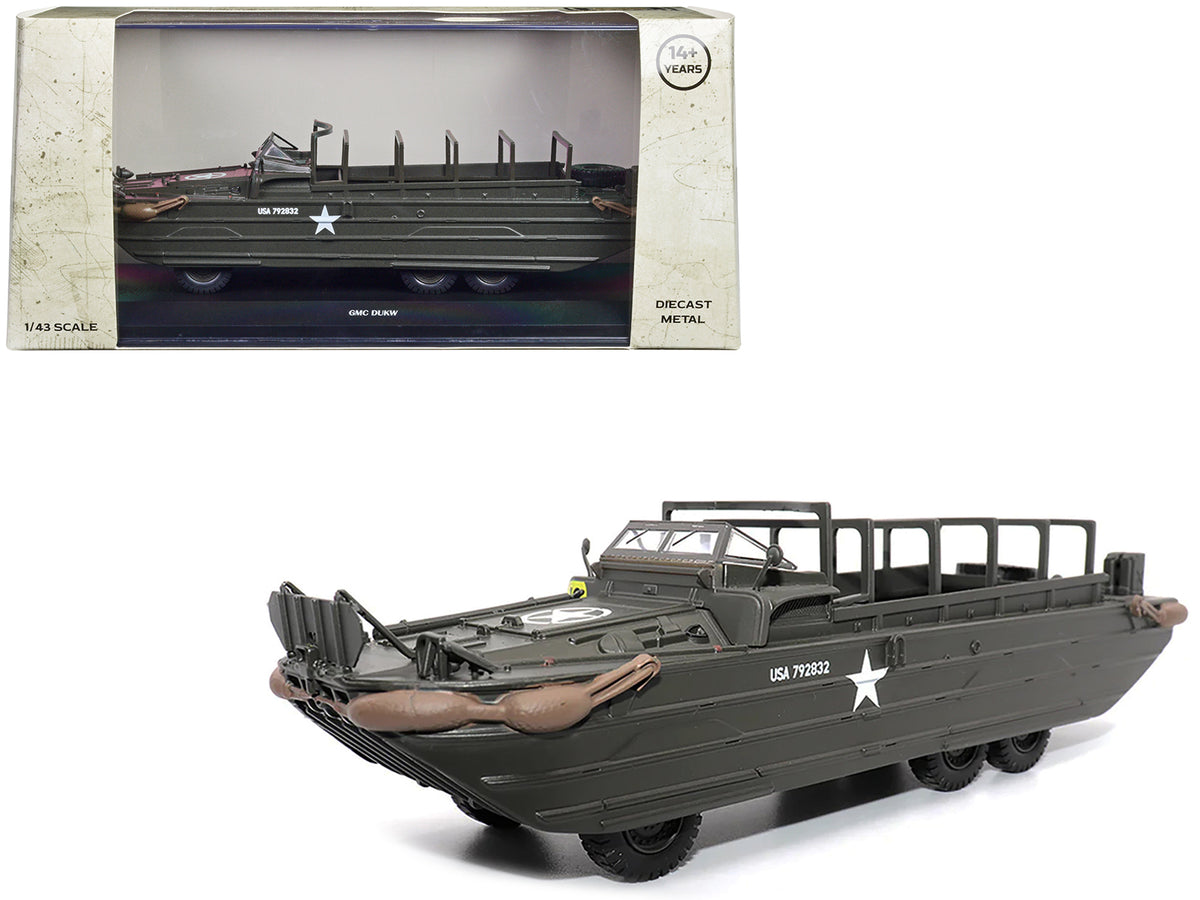 GMC DUKW Amphibious Vehicle Olive Drab "United States Army" 1/43 Diecast Model