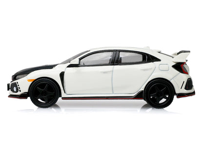 2018 Honda Civic Type-R (FK8) RHD (Right Hand Drive) Championship White with Carbon Hood "Tokyo Torque" Series 10 1/64 Diecast Model Car