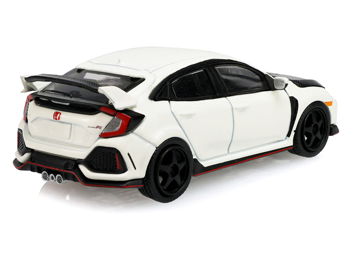 2018 Honda Civic Type-R (FK8) RHD (Right Hand Drive) Championship White with Carbon Hood "Tokyo Torque" Series 10 1/64 Diecast Model Car