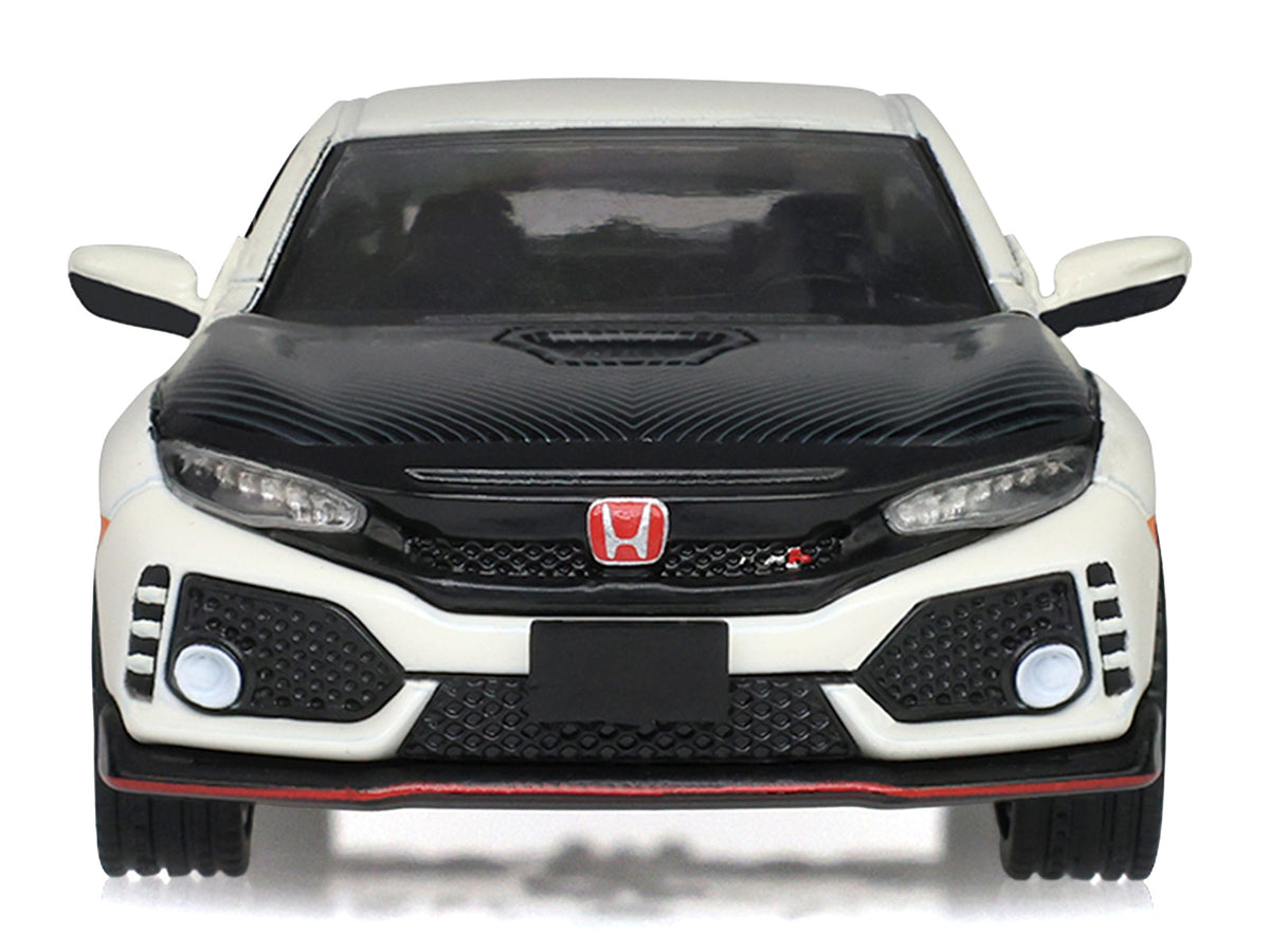 2018 Honda Civic Type-R (FK8) RHD (Right Hand Drive) Championship White with Carbon Hood "Tokyo Torque" Series 10 1/64 Diecast Model Car