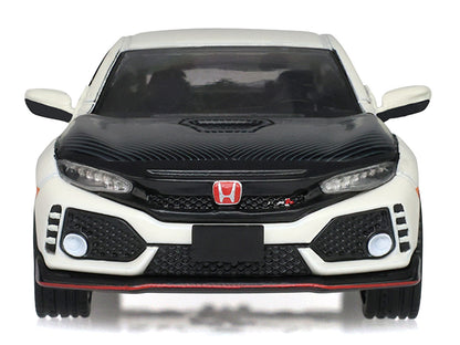 2018 Honda Civic Type-R (FK8) RHD (Right Hand Drive) Championship White with Carbon Hood "Tokyo Torque" Series 10 1/64 Diecast Model Car
