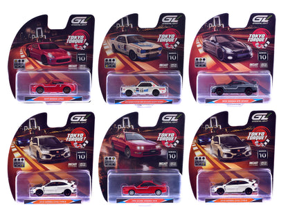 "Tokyo Torque" Series 10 Set of 6 pieces 1/64 Diecast Model Cars