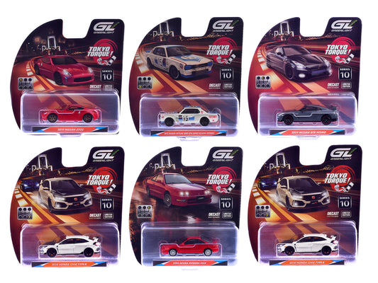 "Tokyo Torque" Series 10 Set of 6 pieces 1/64 Diecast Model Cars