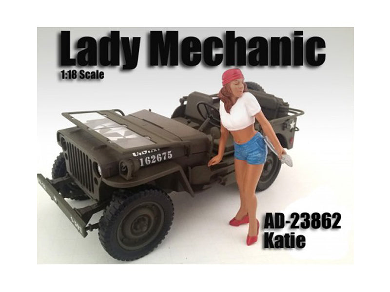 Lady Mechanic Katie Figure For 1:18 Scale Models