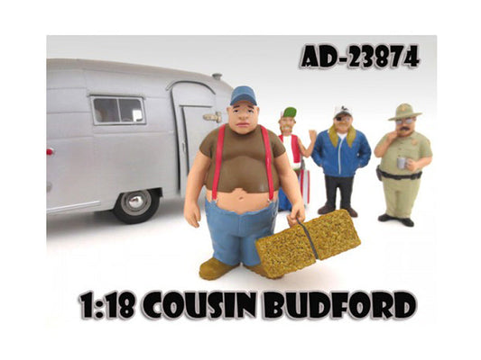 Cousin Budford "Trailer Park" Figure For 1:18 Scale Diecast Model Cars