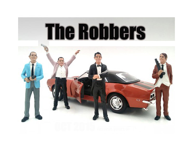 "The Robbers" 4 Piece Figure Set For 1:18 Scale Models
