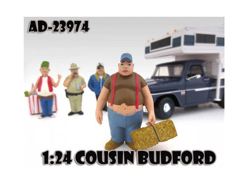 Cousin Budford "Trailer Park" Figure For 1:24 Scale Model Cars
