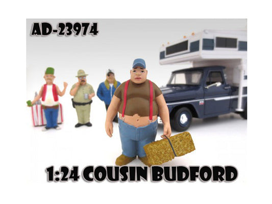 Cousin Budford "Trailer Park" Figure For 1:24 Scale Model Cars