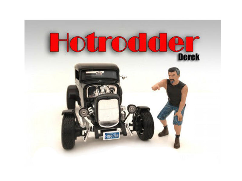 "Hotrodders" Derek Figure For 1:18 Scale Models