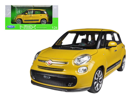 2013 Fiat 500L Yellow 1/24 Diecast Car Model
