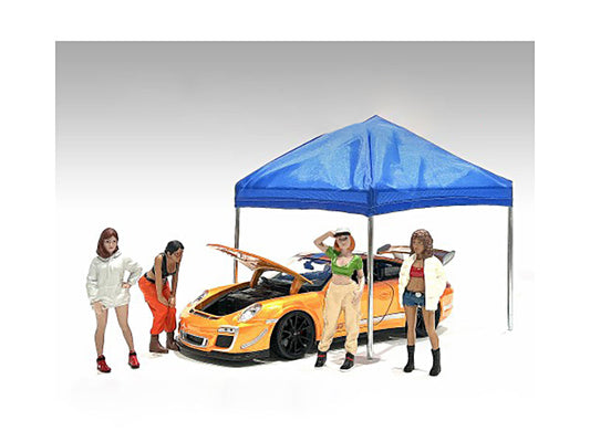 "Hip Hop Girls" 4 Piece Figure Set for 1/18 Scale Models