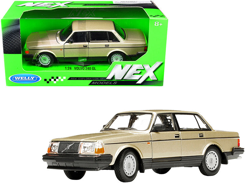 Volvo 240 GL Gold Metallic "NEX Models" 1/24 Diecast Model Car