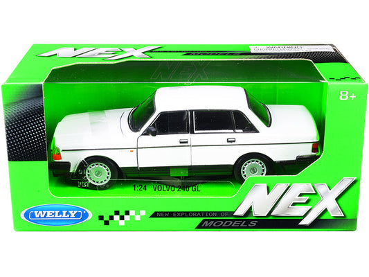 Volvo 240 GL White "NEX Models" 1/24 Diecast Model Car