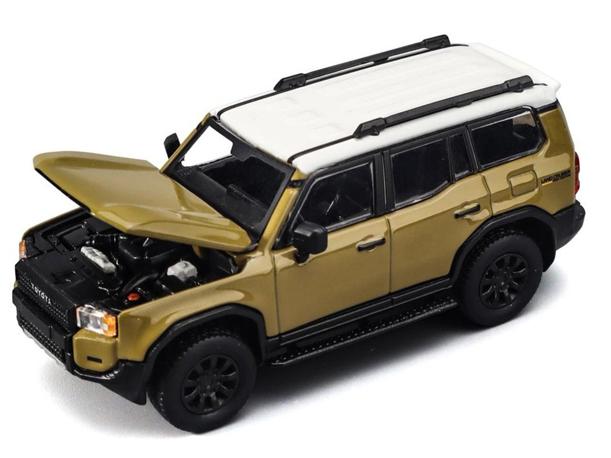 Toyota Land Cruiser 250 Sand with White Top 1/64 Diecast Model Car