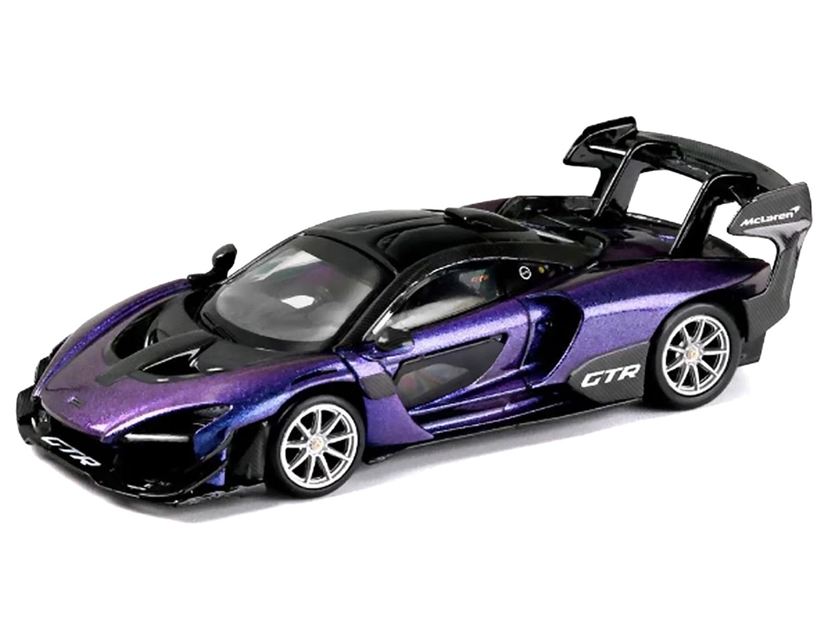 McLaren Senna GTR Midnight Purple Metallic with Black Top "HCFC 2025 Limited Edition" 1/64 Diecast Model Car