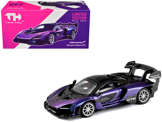 McLaren Senna GTR Midnight Purple Metallic with Black Top "HCFC 2025 Limited Edition" 1/64 Diecast Model Car