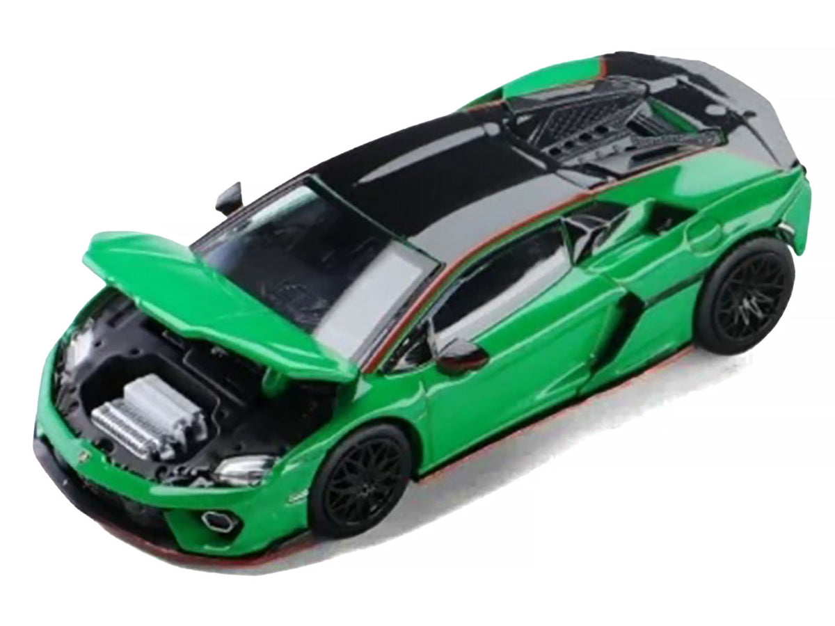 Lamborghini Temerario Green with Black Topdie 1/64 Diecast Model Car