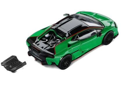 Lamborghini Temerario Green with Black Topdie 1/64 Diecast Model Car