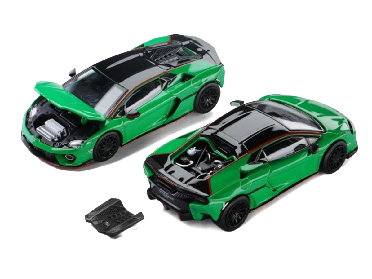 Lamborghini Temerario Green with Black Topdie 1/64 Diecast Model Car