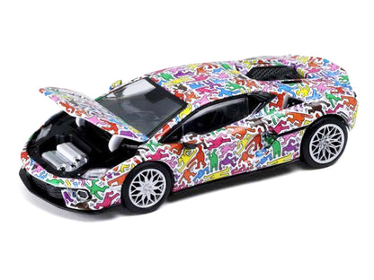 Lamborghini Temerario "Keith Haring Livery" White with Graphics 1/64 Diecast Model car