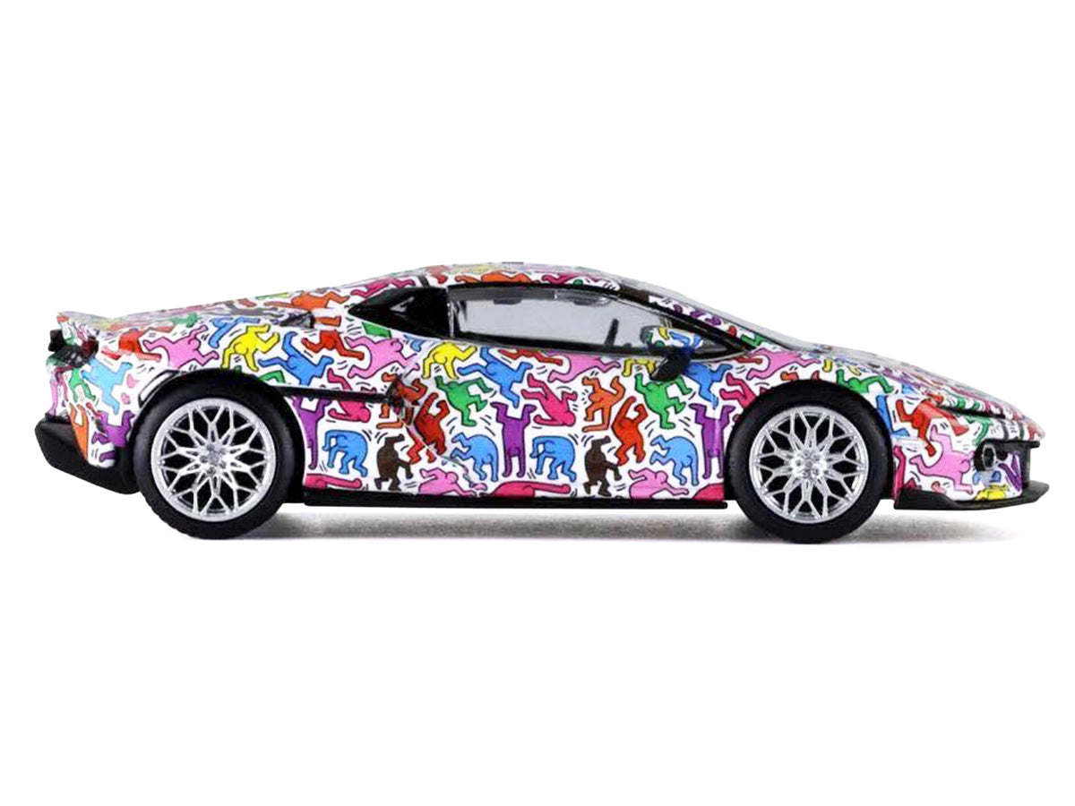 Lamborghini Temerario "Keith Haring Livery" White with Graphics 1/64 Diecast Model car