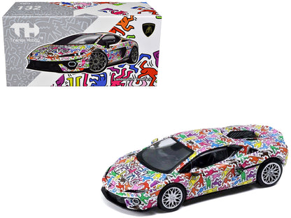 Lamborghini Temerario "Keith Haring Livery" White with Graphics 1/64 Diecast Model car