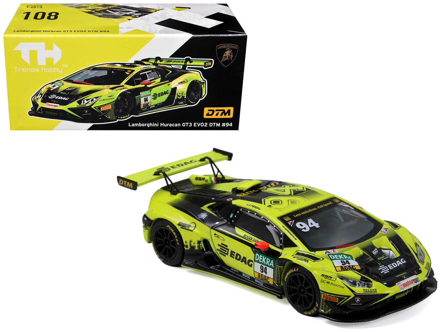 Lamborghini Huracan GT3 Evo 2 #94 Franck Perera "SSR Performance" "DTM" (2023) 1/64 Diecast Model Car