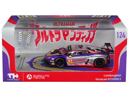 Lamborghini Huracan GT3 EVO 2 #63 Akash Nandy - Zhang Shi Mo "Ultraman" "China GT Championship" (2026) 1/64 Diecast Model Car