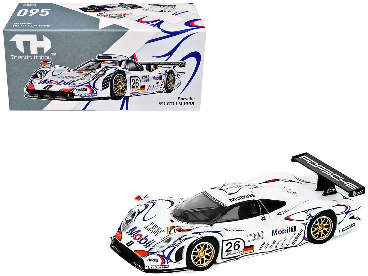 Porsche 911 GT1 #26 Allan McNish - Stephane Ortelli - Laurent Aiello "Porsche AG" Winner "24 Hours of Le Mans" (1998) 1/64 Diecast Model Car