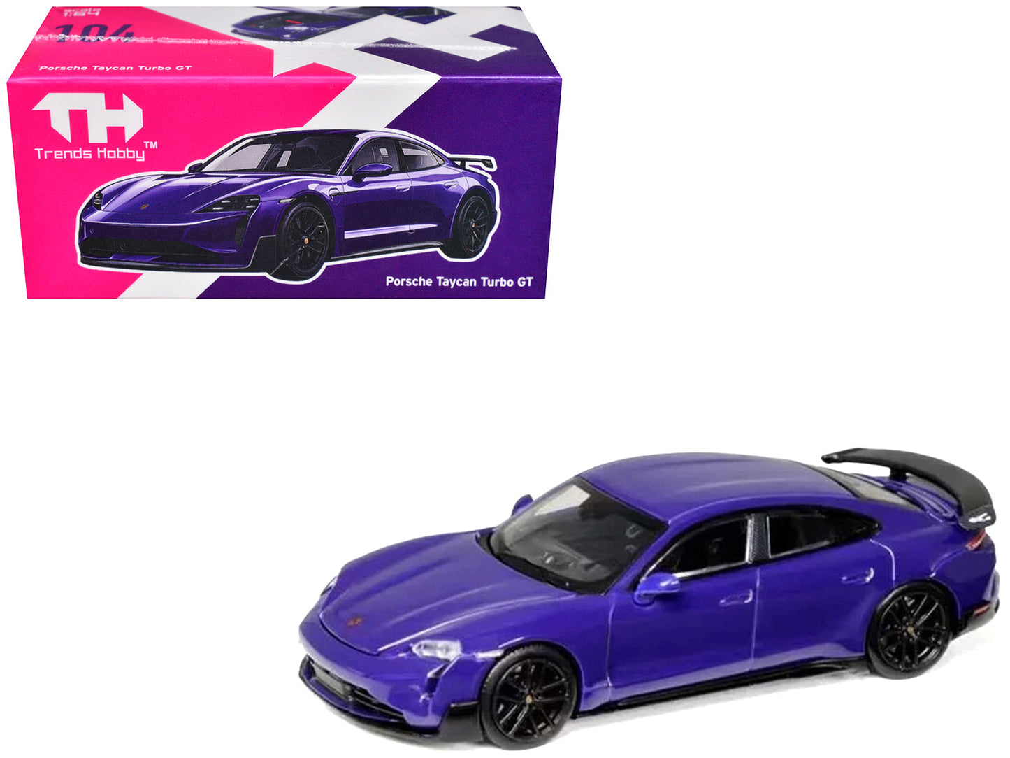 Porsche Taycan Turbo GT Purple 1/64 Diecast Model Car