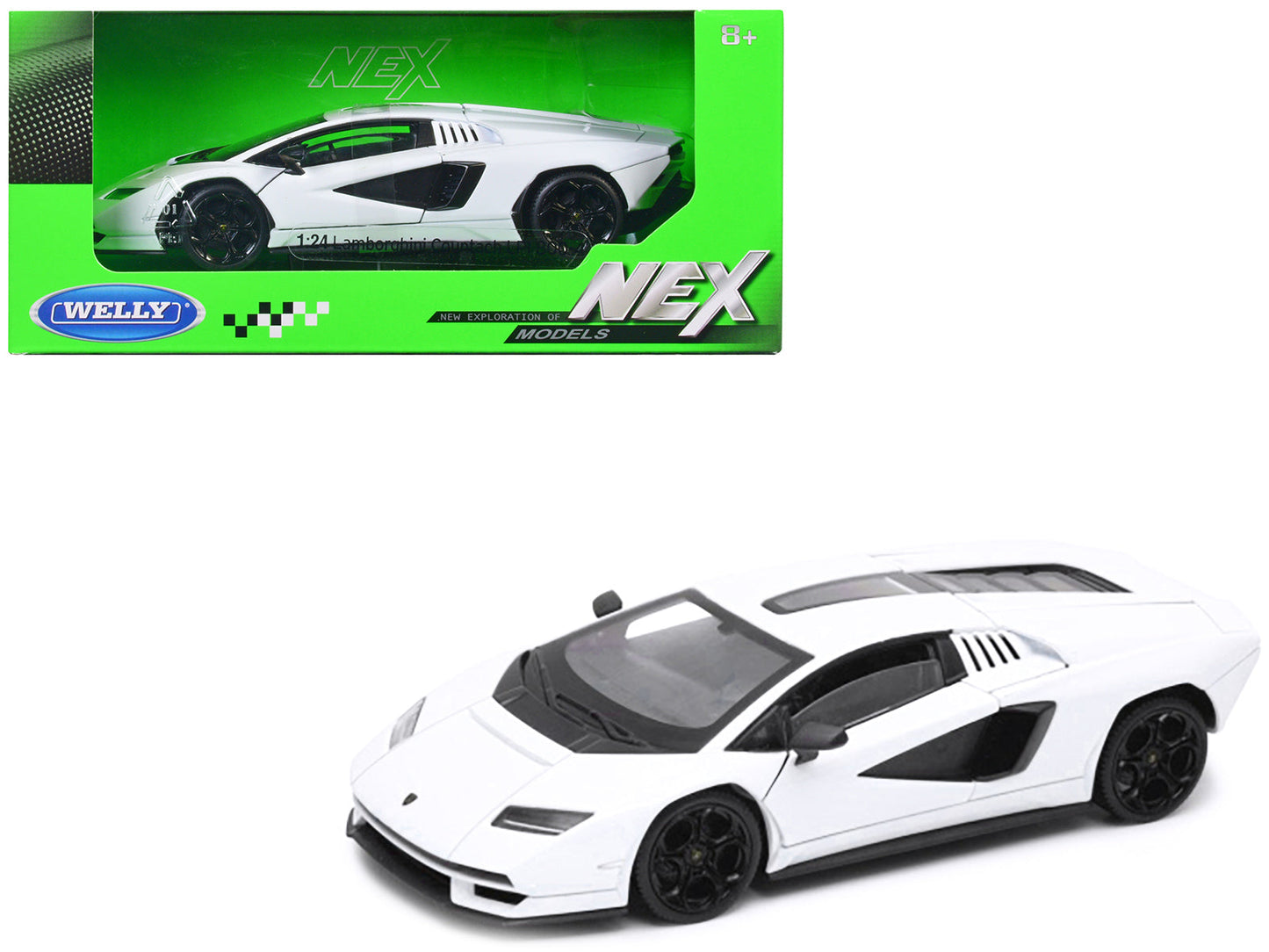 Lamborghini Countach LPI 800-4 White "NEX Models" Series 1/24 Diecast Model Car