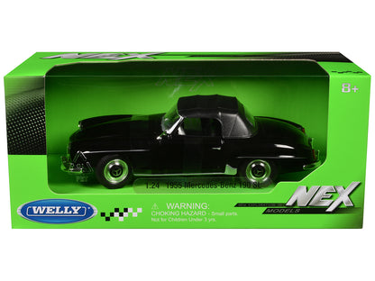 1955 Mercedes-Benz 190 SL (Closed Roof) Black "NEX Models" Series 1/24 Diecast Model Car