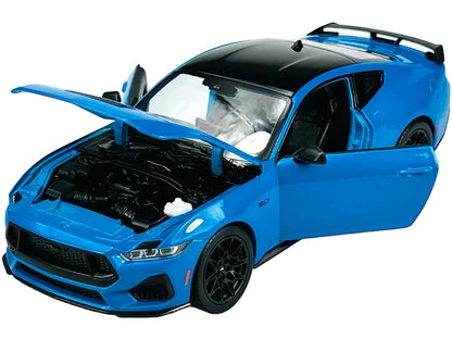 2024 Ford Mustang GT 5.0 Blue with Black Top "NEX Models" Series 1/25 Diecast Model Car