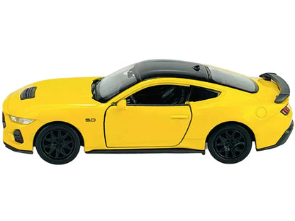 2024 Ford Mustang GT 5.0 Yellow with Black Top "NEX Models" Series 1/25 Diecast Model Car