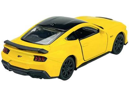 2024 Ford Mustang GT 5.0 Yellow with Black Top "NEX Models" Series 1/25 Diecast Model Car