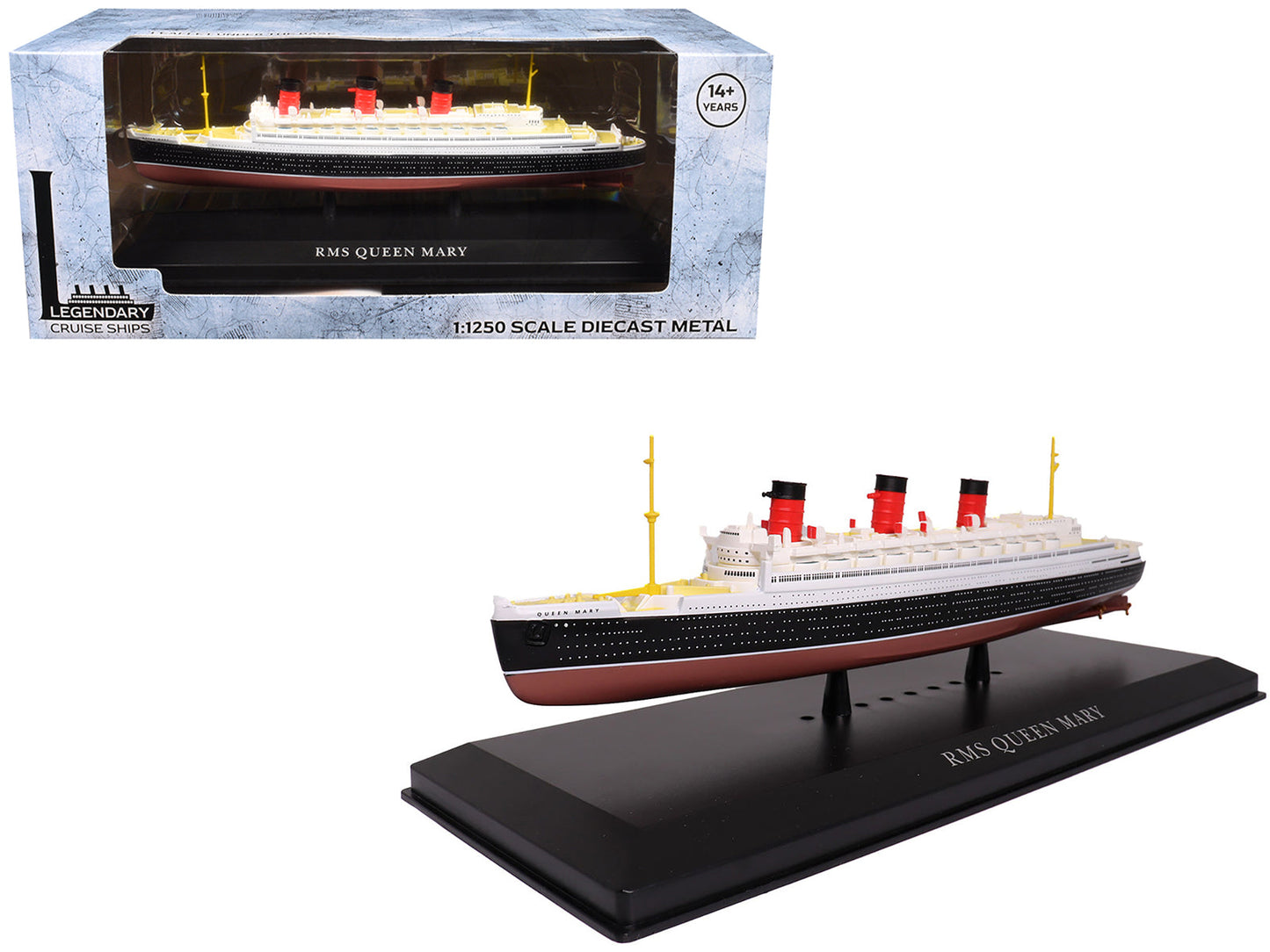 RMS Queen Mary Passenger Ship 1/1250 Diecast Model