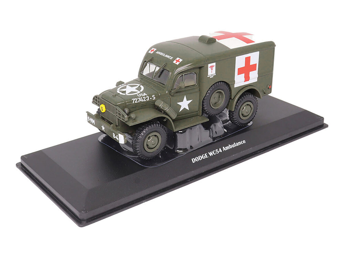 Dodge WC54 Ambulance Olive Drab "United States Army" 1/43 Diecast Model