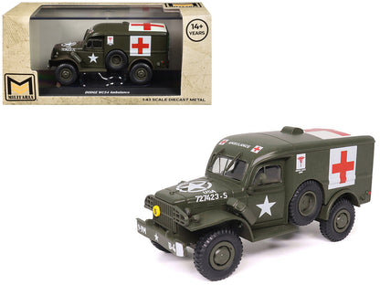 Dodge WC54 Ambulance Olive Drab "United States Army" 1/43 Diecast Model