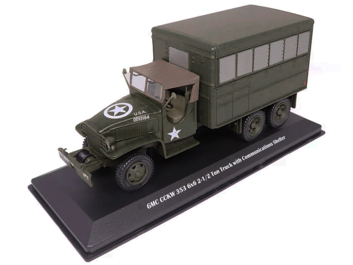 GMC CCKW 353 6x6 2-1/2 Ton Truck with Communications Shelter Olive Drab "United States Army" 1/43 Diecast Model