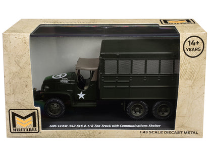 GMC CCKW 353 6x6 2-1/2 Ton Truck with Communications Shelter Olive Drab "United States Army" 1/43 Diecast Model