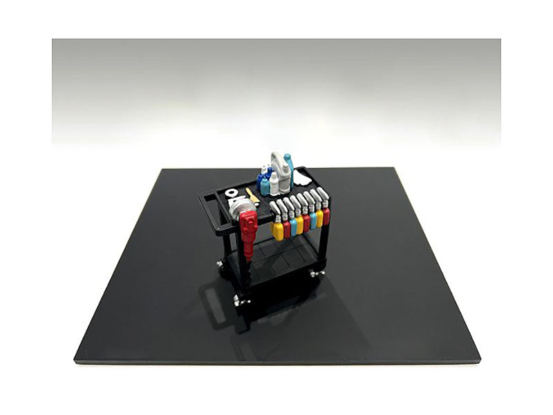 "Detail Masters" Figure 3 (Detailing Cart) for 1/18 Scale Models