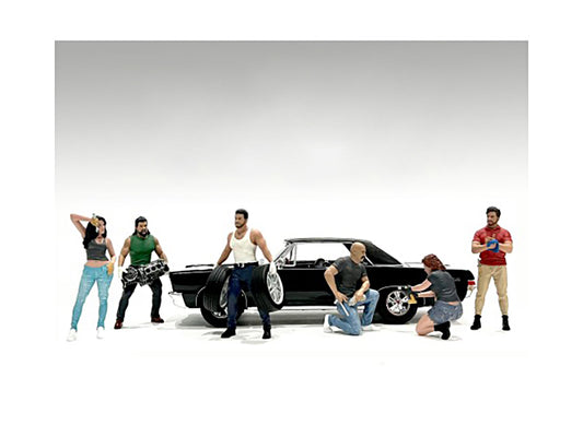"Muscle Mechanics" 6 piece Figure Set for 1/18 Scale Models